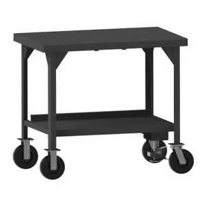 DURHAM MANUFACTURING HDWBMFL-3048-8PH-95 Mobile Workbench With Floor Lock, Heavy Duty, Size 48 x 30 Inch, Gray | CF6KRD