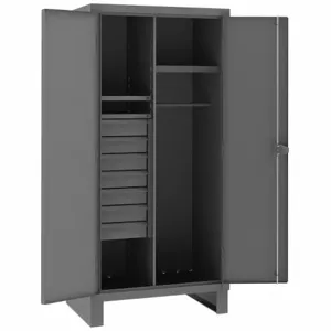 DURHAM MANUFACTURING HDWC243678-7M95 Wardrobe Cabinet, 3 Shelf, Hanger Bar, Size 36 x 24 x 78 Inch | AC6JRC 34A972