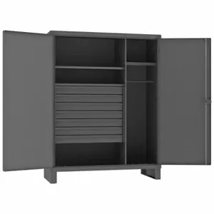 DURHAM MANUFACTURING HDWC244878-7M95 Wardrobe Cabinet, 3 Shelf, Hanger Bar, Size 48 x 24 x 78 Inch | AC6JRD 34A973