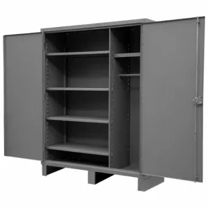 DURHAM MANUFACTURING HDWC246078-5S95 Wardrobe Cabinet, 5 Shelf, Hanger Bar, Size 60 x 24 x 78 Inch | AC6JRB 34A971