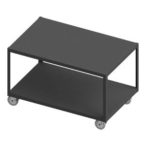 DURHAM MANUFACTURING HMT-3048-2-4SWB-95 High Deck Portable Table, 2 Shelf, Size 30-1/4 x 48-1/4 x 30-1/16 Inch | CF6KUH