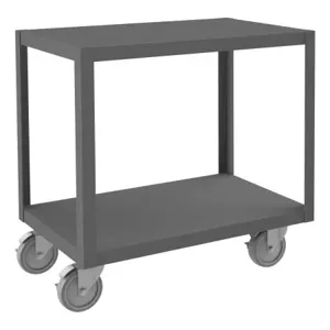 DURHAM MANUFACTURING HMT-1830-2-4SWB-95 High Deck Portable Table, 2 Shelf, Size 18-1/4 x 30-1/4 x 30-1/16 Inch | CF6KTY