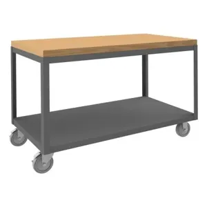 DURHAM MANUFACTURING HMT-2448-2-MT-95 High Deck Portable Table, Size 24-1/4 x 48-1/4 x 31-13/16 Inch | CF6KUF