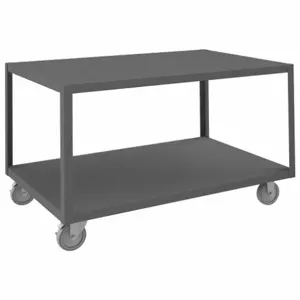 DURHAM MANUFACTURING HMT-3048-2-95 High Deck Portable Table, 2 Shelf, Size 30-1/4 x 48-1/4 x 30-1/16 Inch, Gray | AB3HMH 1TGP1