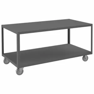 DURHAM MANUFACTURING HMT-3060-2-95 High Deck Portable Table, 2 Shelf, Size 30-1/4 x 60-1/4 x 30-1/16 Inch, Gray | AB3HMK 1TGP3