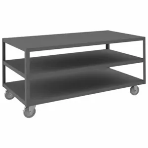 DURHAM MANUFACTURING HMT-3060-3-95 High Deck Portable Table, 3 Shelf, Size 30-1/4 x 60-1/4 x 30-1/16 Inch | AB3HML 1TGP4