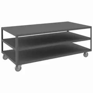 DURHAM MANUFACTURING HMT-3672-3-95 High Deck Portable Table, 3 Shelf, Size 36-1/4 x 72-1/4 x 30-1/16 Inch | AB3HMN 1TGP6