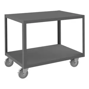 DURHAM MANUFACTURING HMT12G24365PU295 High Deck Portable Table, 2 Shelf, Size 24-1/4 x 36-1/4 x 30-1/8 Inch | CF6KUR