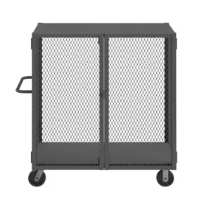 DURHAM MANUFACTURING HTL-2448-DD-95 Cage Truck, Low Deck, Pad Lockable, Capacity 2000 Lbs, Size 24 x 48 Inch | CF6KVF