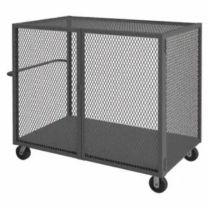 DURHAM MANUFACTURING HTL-3660-DD-95 Cage Truck, Low Deck, Pad Lockable, Capacity 2000 Lbs, Size 36 x 60 Inch | CF6KWA