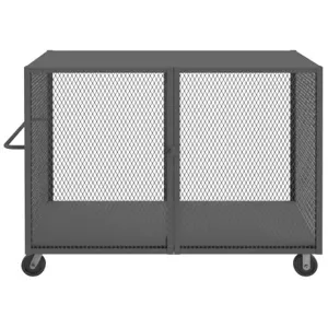 DURHAM MANUFACTURING HTL-3672-DD-95 Cage Truck, Low Deck, Pad Lockable, Capacity 2000 Lbs, Size 36 x 72 Inch | CF6KWF