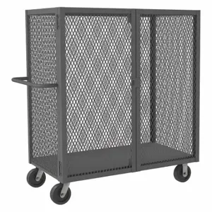 DURHAM MANUFACTURING HTL-4474-DD-95 Cage Truck, Low Deck, Pad Lockable, Capacity 2000 Lbs, Size 44 x 74 Inch | CF6KWK