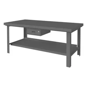 DURHAM MANUFACTURING HWB-3672-177D-95 Workbench, 1 Drawer, Size 72 x 36 x 34 Inch, Gray | CF6KWN