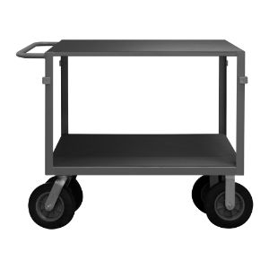 DURHAM MANUFACTURING IC24368SPN95 Instrument Cart With 8 x 2 Inch Caster, Wood Panel, 2 Shelf, Size 24 x 36 Inch | CF6KXB