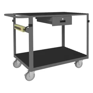 DURHAM MANUFACTURING IC24361DRPS4SW5PU95 Instrument Cart With Polyurethane Caster, 2 Shelf, Size 24 x 36 Inch | CF6KWW