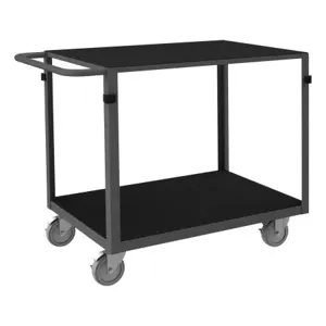 DURHAM MANUFACTURING IC24365PU95 Instrument Cart With Polyurethane Caster, Wood Panel, 2 Shelf, Size 24 x 36 Inch | CF6KXA