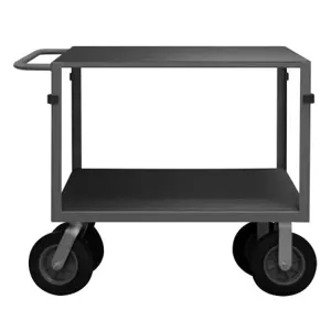 DURHAM MANUFACTURING IC24368SPN95 Instrument Cart With 8 x 2 Inch Caster, Wood Panel, 2 Shelf, Size 24 x 36 Inch | CF6KXB