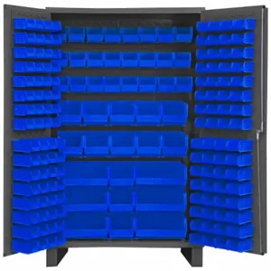 DURHAM MANUFACTURING JC-171-5295 Industrial Cabinet, 14 Gauge, 171 Bin, Blue | AH6RWQ 36FC78