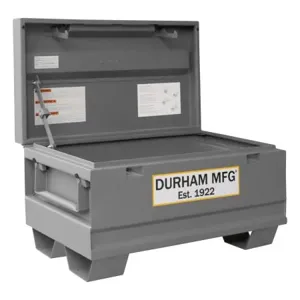 DURHAM MANUFACTURING JSC-193218-94T-D719 Jobsite Storage Box, Capacity 5 Cubic Feet, Size 32 x 19 x 17-7/8 Inch, Gray | CF6KXE