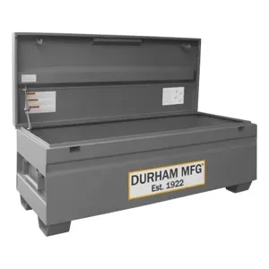 DURHAM MANUFACTURING JSC-246023-94T-D720 Jobsite Storage Box, Capacity 20 Cubic Feet, Size 60 x 24 x 22-3/4 Inch, Gray | CF6KXG