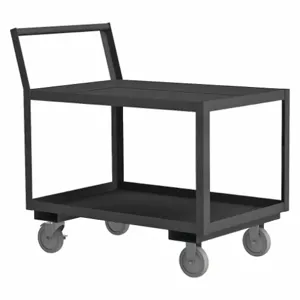 DURHAM MANUFACTURING LDO-2436-2-ALU-95 Low Deck Service Truck, 2 Shelf, Size 24-1/4 x 39 x 37-1/2 Inch, Gray | CF6KYC