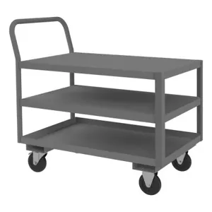 DURHAM MANUFACTURING LDO-243639-3-5PO-95 Low Deck Service Truck, 3 Shelf, Size 24-1/4 x 39 x 39-5/8 Inch | CF6KYG