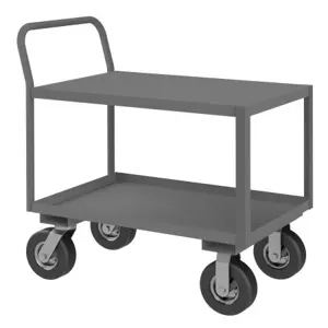 DURHAM MANUFACTURING LDO-243641-2-8SPN-95 Low Deck Service Truck, 2 Shelf, Size 24-1/4 x 39 x 41-3/16 Inch, Gray | CF6KYP