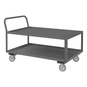 DURHAM MANUFACTURING LDO-304836-2-ALU-95 Low Deck Service Truck, 2 Shelf, Size 30-1/4 x 51 x 36 Inch, Gray | CF6KZJ