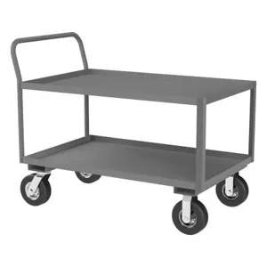 DURHAM MANUFACTURING LDO-304841-2-8PN-ALU-95 Low Deck Service Truck, 2 Shelf, Size 30-1/4 x 51 x 40-15/16 Inch, Gray | CF6KZN