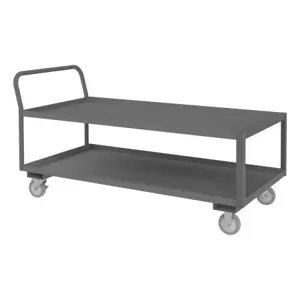 DURHAM MANUFACTURING LDO-306036-2-ALU-95 Low Deck Service Truck, 2 Shelf, Size 30-1/4 x 63 x 36 Inch, Gray | CF6KZU