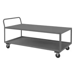 DURHAM MANUFACTURING LDO-367239-2-5PO-95 Low Deck Service Truck, 2 Shelf, Size 36-1/4 x 75 x 39-5/8 Inch | CF6LAB