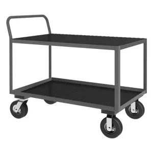 DURHAM MANUFACTURING LIC-304844-2-95 Instrument Cart With 8 x 3 Inch Caster, Low Profile, 2 Shelf, Size 30 x 48 Inch | CF6LAQ