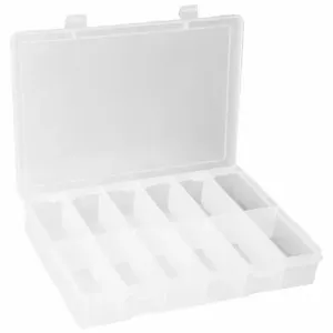 DURHAM MANUFACTURING LP12-CLEAR Compartment Box, Large, 12 Compartment, Clear | AA7DVX 15V207