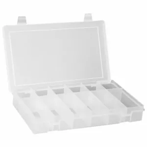 DURHAM MANUFACTURING LP6-CLEAR Compartment Box, Large, 6 Compartment, Clear | AA7DVW 15V206