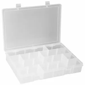 DURHAM MANUFACTURING LPADJ-CLEAR Compartment Box, Large, Adjustable, Clear | AC9RNP 3JJE7