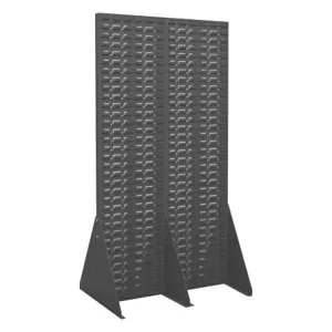 DURHAM MANUFACTURING LPRDS-34.5X68-95 Louvered Panel Rack, Double Sided, 16 Gauge, Size 34-7/8 x 27 x 68-1/4 Inch | CF6LAU