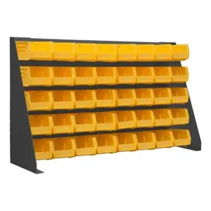 DURHAM MANUFACTURING LPRSS-34.5X20-95 Louvered Panel Rack, 16 Gauge, Size 34-13/16 x 8-1/16 x 20-3/16 Inch | CF6LAY