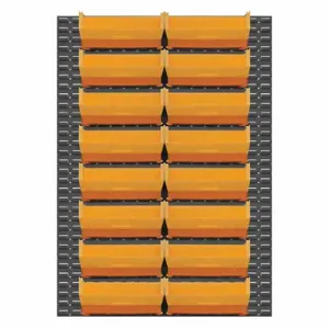 DURHAM MANUFACTURING LPW-46X64-95 Louvered Panel Rack, Wall Mount, 16 Gauge, Size 46 x 64 Inch | CF6LBG