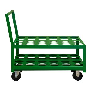 DURHAM MANUFACTURING MCC-2436-5PO-83T Medical Cart With Polyolefin Caster, 24 Cylinder Capacity, Size 24 x 36 Inch | CF6LBL