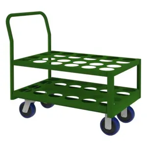 DURHAM MANUFACTURING MCC-2436-6PU-83T Medical Cart With Polyurethane Caster, 24 Cylinder Capacity, Size 24 x 36 Inch | CF6LBM