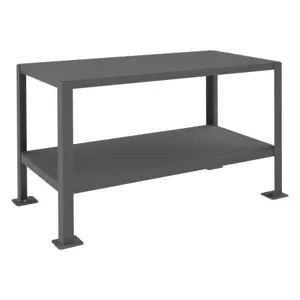 DURHAM MANUFACTURING MT12G244830-3K295 Machine Table, 2 Shelf, Capacity 3000 Lbs, Size 24 x 48 x 30 Inch | CF6LBY