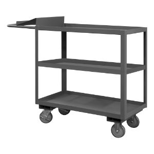 DURHAM MANUFACTURING OPC-3072-3-95 Order Picking Cart, 3 Shelf With Lip, Size 30 x 72 Inch | CF6LDR