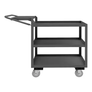 DURHAM MANUFACTURING OPCFS-1832-3-95 Order Picking Cart, 3 Shelf With Lip, Size 18 x 32 Inch | CF6LDV