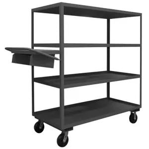 DURHAM MANUFACTURING OPCPFS-306065-4-6PH-95 Order Picking Cart, 4 Shelf, Size 30 x 60 Inch | CF6LEH