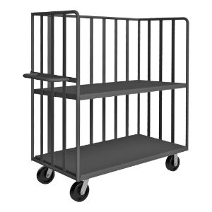 DURHAM MANUFACTURING OPT-6030-2-6PH-95 Open Portable Truck, 2 Shelf, Capacity 3000 Lbs, Size 60 x 60 Inch | CF6LEQ