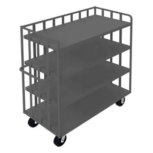 DURHAM MANUFACTURING OPT-4824-4-6PH-95 Open Portable Truck, 4 Shelf, Capacity 3000 Lbs, Size 48 x 24 Inch | CF6LEM