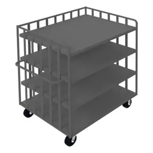 DURHAM MANUFACTURING OPT-4836-4-6PH-95 Open Portable Truck, 4 Shelf, Capacity 4000 Lbs, Size 48 x 36 Inch | CF6LEN