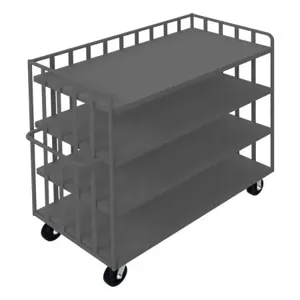 DURHAM MANUFACTURING OPT-6030-4-6PH-95 Open Portable Truck, 4 Shelf, Capacity 3000 Lbs, Size 60 x 30 Inch | CF6LET