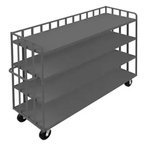 DURHAM MANUFACTURING OPT-7230-95 Open Portable Truck, 4 Shelf, Capacity 3600 Lbs, Size 72 x 30 Inch | CF6LEV