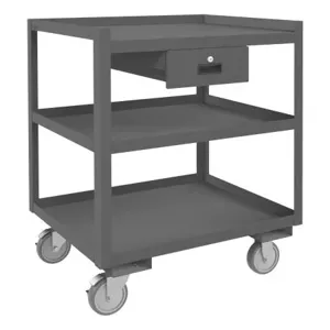 DURHAM MANUFACTURING PSD-2430-3-D-95 Portable Shop Desk, 1 Drawer, 3 Shelf, Size 24-1/4 x 30-1/4 x 37-5/8 Inch | CF6LFN